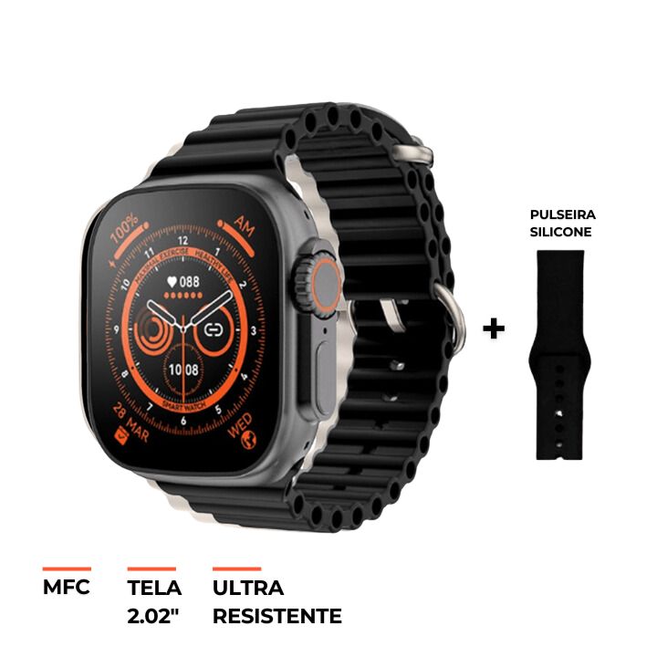 Iwo 16 Watch Series 8 Ultra | Carregamento por Indução e USB - C
