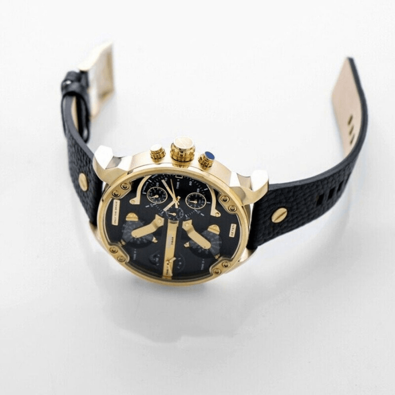 Steel Watch© | À Prova D'Água com Pulseira de Couro Premium